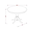 Pemberly Row Table with 4 Light Sable Chairs in Cherry and Black Finish