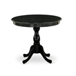 Pemberly Row 5-Piece Rubberwood Kitchen Set with Round Table in Black