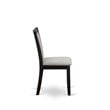 Pemberly Row 5-Piece Wood Dining Set with Upholstered Chairs in Shitake