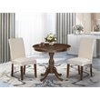 Pemberly Row 3-Piece Dining Set with Mahogany Table and Chairs