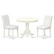 Pemberly Row 3-Piece Wood Dinette Table Set in Linen White Finish