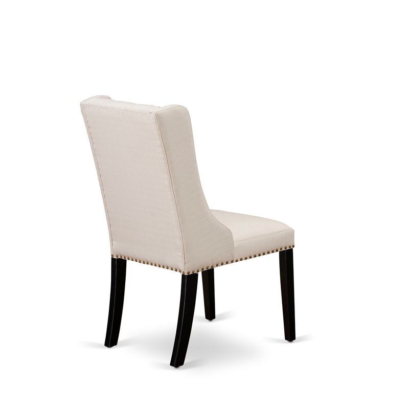 Pemberly Row 5-Piece Dining Set with Round Table and Tufted Chairs in Black