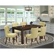 Pemberly Row 7-Piece Dining Set with Jacobean Brown/Limelight Finish