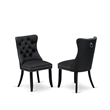 Pemberly Row 5-Piece Dining Set with Walnut Finish and Upholstered Chairs
