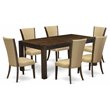 Pemberly Row 7-Piece Wood Dining Set in Distressed Jacobean Finish