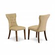 Pemberly Row 7-Piece Wood Dining Set with Parson Chairs in Walnut