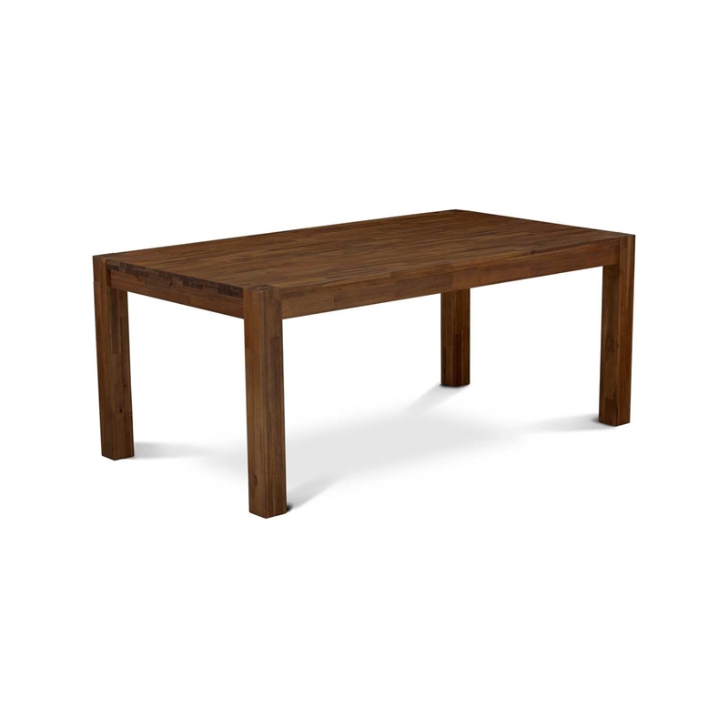Pemberly Row 5-Piece Dining Set with Polyester Upholstery in Antique Walnut