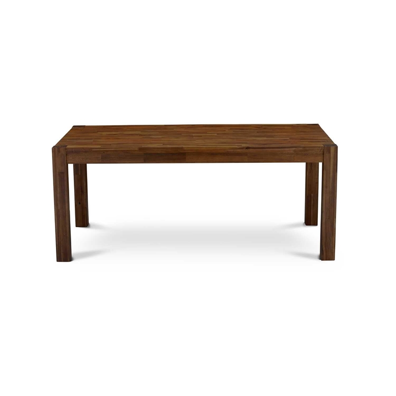 Pemberly Row 7-Piece Dining Table Set with Walnut Finish and Gray Chairs