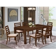 Pemberly Row 7-Piece Dining Set with Rubberwood Table and Acacia Chairs