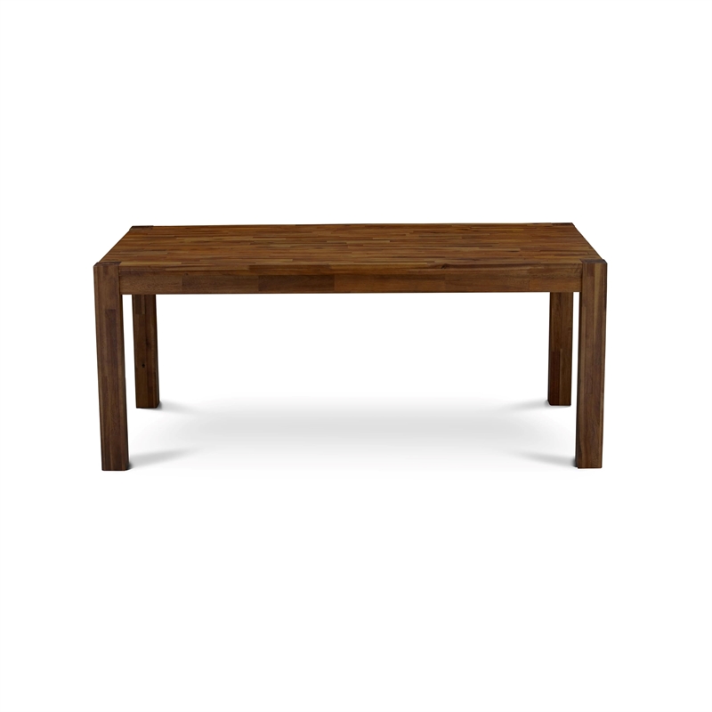 Pemberly Row 7-Piece Dining Set with Rubberwood Table and Acacia Chairs
