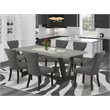 Pemberly Row 7-Piece Wood Dining Table Set in Dark Gotham Gray