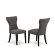 Pemberly Row 7-Piece Wood Dining Table Set in Dark Gotham Gray