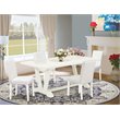 Pemberly Row 5-Piece Rubber Wood Dining Set with PU Leather Chairs