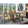 Pemberly Row 6-Piece Dining Table Set in Distressed Jacobean Finish