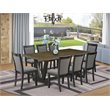 Pemberly Row 9-Piece Rubber Wood Dining Set in Distressed Jacobean Finish