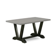 Pemberly Row 7-Piece Wood Kitchen Table Set with Cement Top and Chairs