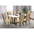 Pemberly Row 7-Piece Wood Dining Table Set in Linen White Finish