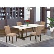 Pemberly Row 5-Piece Wood Dining Table Set in Jacobean Finish