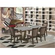 Pemberly Row 7-Piece Wood Dining Table Set in Coffee/Jacobean/Cement