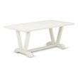 Pemberly Row 5-PC Wood Dining Set with Linen White Table and Chairs