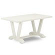 Pemberly Row 7-Piece Rubber Wood Dining Set in White and Cream