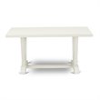 Pemberly Row 7-Piece Rubber Wood Dining Set in White and Cream