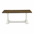 Pemberly Row Dining Table in Distressed Jacobean and White Finish