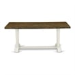 Pemberly Row Dining Table in Distressed Jacobean and White Finish
