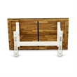 Pemberly Row Dining Table in Distressed Jacobean and White Finish