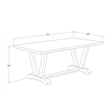 Pemberly Row Dining Table in Distressed Jacobean and White Finish