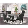 Pemberly Row 5-Piece Wood Kitchen Table and Chair Set in Black