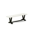Pemberly Row 3-Piece Wood Dining Table Set in Black and White