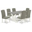 Pemberly Row 7-Piece Dining Set with Upholstered Chairs and Table