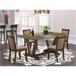 Pemberly Row 5-Piece Wood Dining Set in Jacobean Coffee Finish