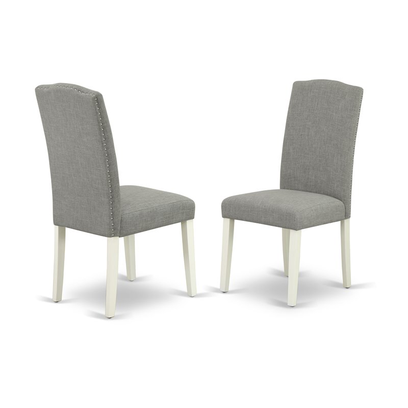 Pemberly Row 6-Piece Wood Dining Set in Linen White & Distressed Jacobean