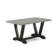 Pemberly Row 7-Piece Dining Table Set with Cushion Seat in Black
