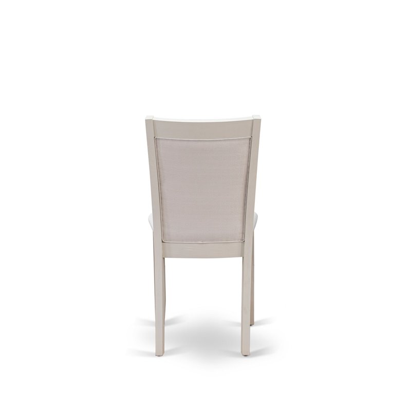 Pemberly Row 6-Piece Rubber Wood Dining Set in Cream & Linen White Finish