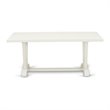Pemberly Row 6-Piece Rubber Wood Dining Set in Cream & Linen White Finish