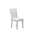 Pemberly Row 6-Piece Acacia Wood Dining Set in Linen White & Cement Finish