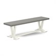 Pemberly Row 6-Piece Wood Dining Set in White/Brown with Table & Bench