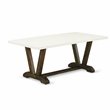 Pemberly Row 5-Pc Dining Set with Jacobean Brown Table & Limelight Chairs