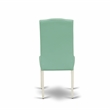 Pemberly Row 5-Piece Dining Set with White Finish and Pond PU Chairs