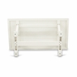 Pemberly Row 5-Piece Dining Set with White Finish and Pond PU Chairs
