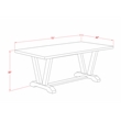 Pemberly Row 5-Piece Dining Set with White Finish and Pond PU Chairs