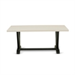 Pemberly Row 5-Piece Rubberwood Dining Table Set in White and Black