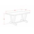 Pemberly Row 5-Piece Wood Dining Table Set in Linen White Finish