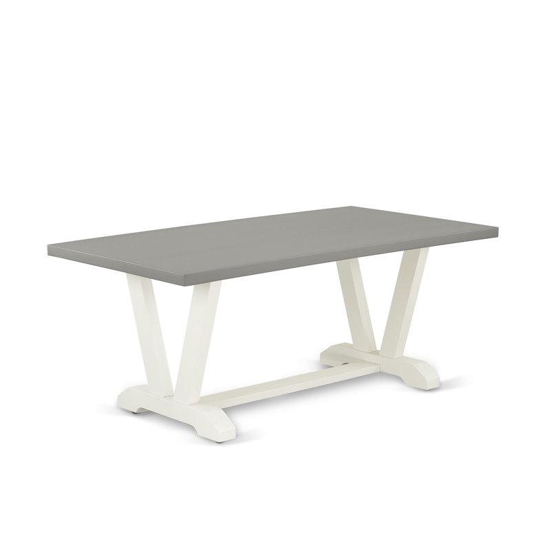 Pemberly Row 5-Piece Dining Set with High Chair Back in White Finish