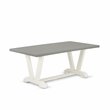 Pemberly Row 5-Piece Dining Set with High Chair Back in White Finish