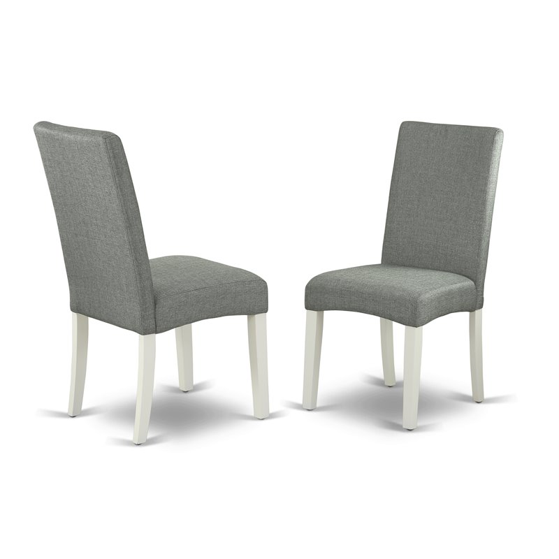 Pemberly Row 5-Piece Dining Set with High Chair Back in White Finish