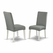 Pemberly Row 5-Piece Dining Set with High Chair Back in White Finish